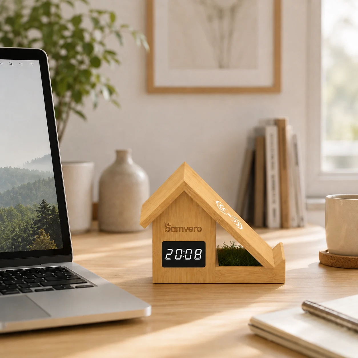 Wireless charging clock article